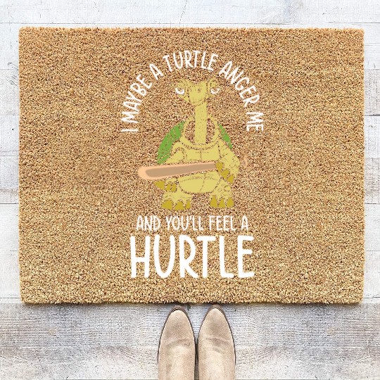Mean Turtle Reptile Nature Turtle Lover Aquatic Coir Doormats