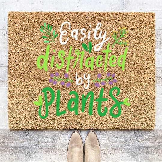 Plants Flowers Gardener Gardening Garden Coir Doormats