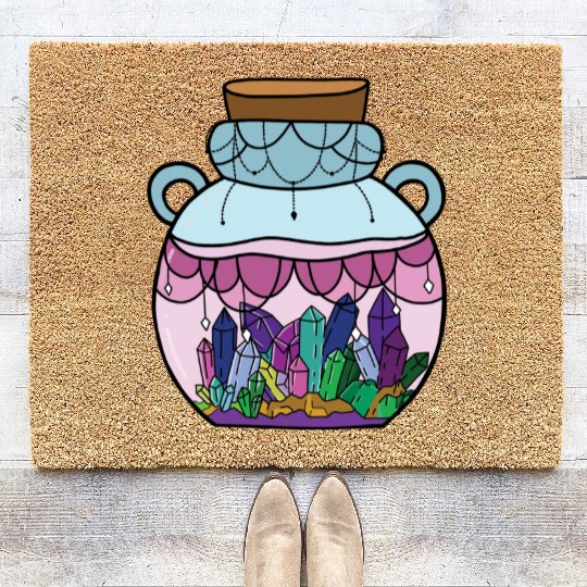 Ornate Crystal Jar Coir Doormats