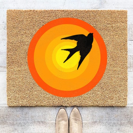 Caged Bird Sunrise gift Coir Doormats