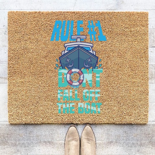Boat Captain Boating Sailing Lake Funny Coir Doormats