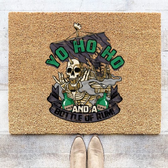 Yo ho ho and a bottle of rum! - Pirate Coir Doormats