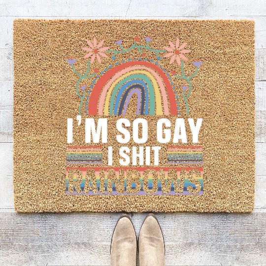 Gay Rights Rainbow Pride Month LGBTQ Gay Pride Coir Doormats