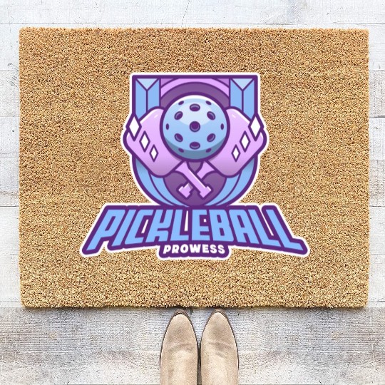 Pickleball Prowess | Paddle Sports Player Emblem Coir Doormats