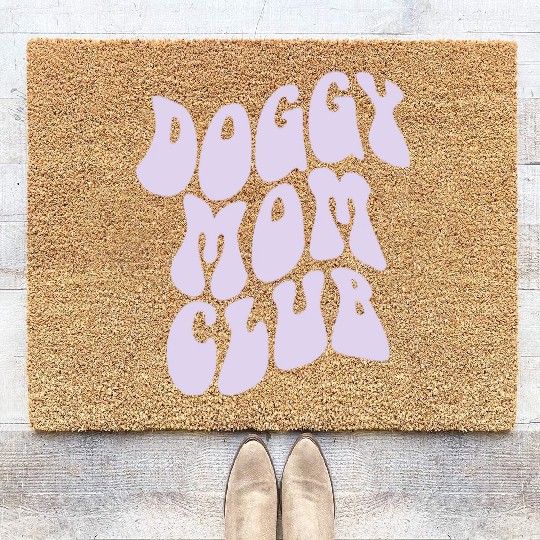 Dog Moms Club retro Pet Lover Coir Doormats