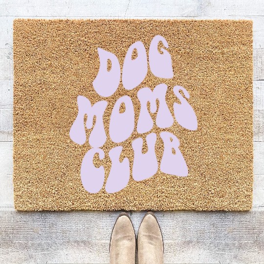 Dog Moms Club retro Pet Lover Coir Doormats