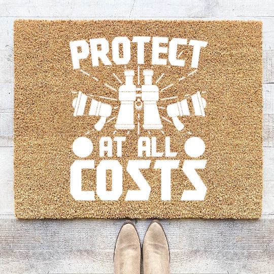 Lifeguard protect at all costs swimming pool guard Coir Doormats