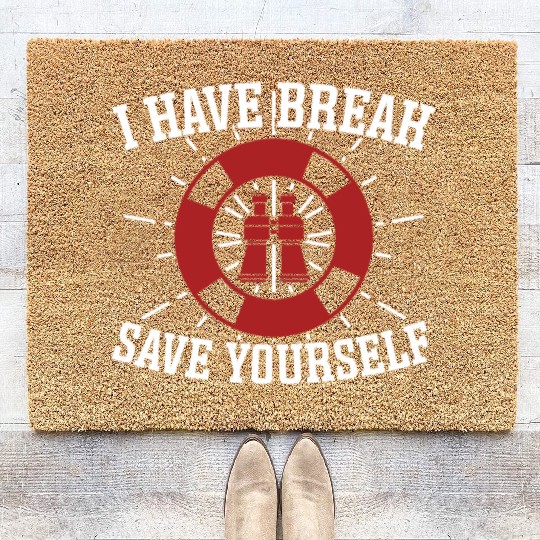 Lifeguard save yourself swimming pool guard Coir Doormats