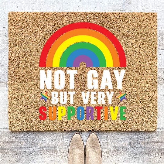 Gay Rights Rainbow Pride LGBTQ Gay Pride Parade Coir Doormats