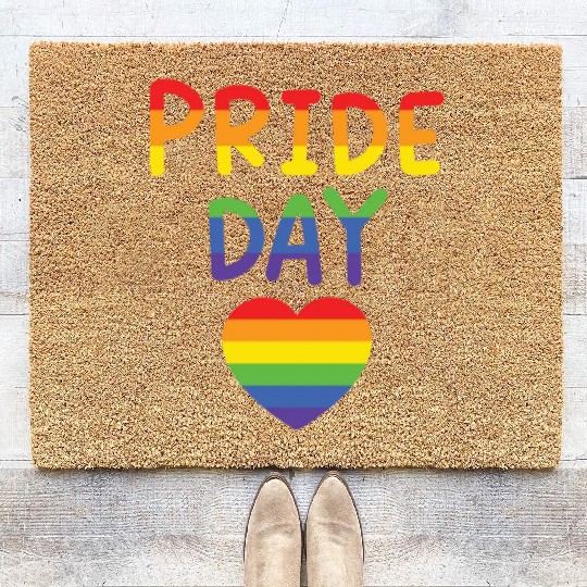 Gay Rights Rainbow Pride LGBTQ Gay Pride Parade Coir Doormats