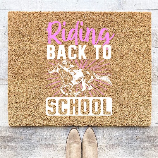 Horse Lover Equestrian Riding Back To School Coir Doormats