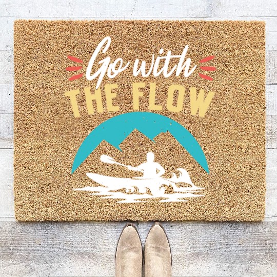 Go With The Flow Kayaking Paddle Coir Doormats