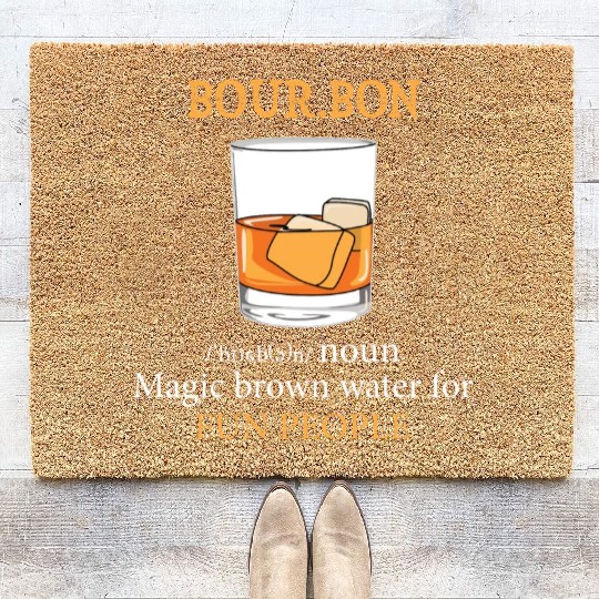 Bourbon Definition Fun People Coir Doormats
