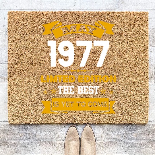 May 1977 Birthday Surprise Coir Doormats