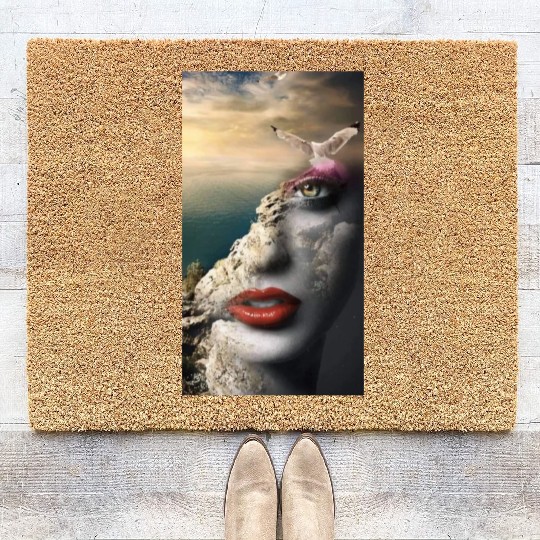 la femme et le nature Coir Doormats
