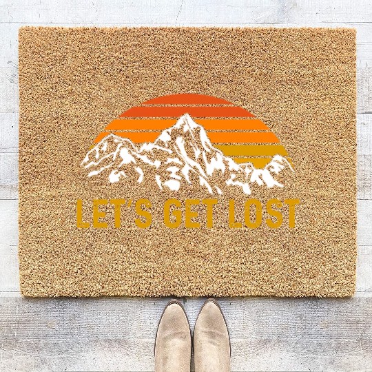 Let us get Lost Wanderlust funny Hiking Coir Doormats