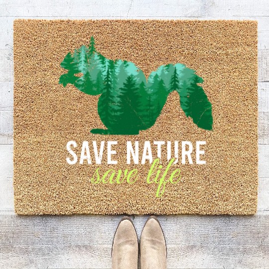 Save Nature Save Life Design environment Coir Doormats