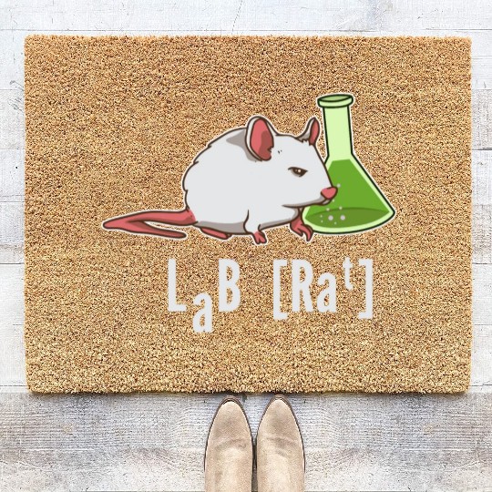 Lab Rat Science Chemistry Professor Laboratory Coir Doormats