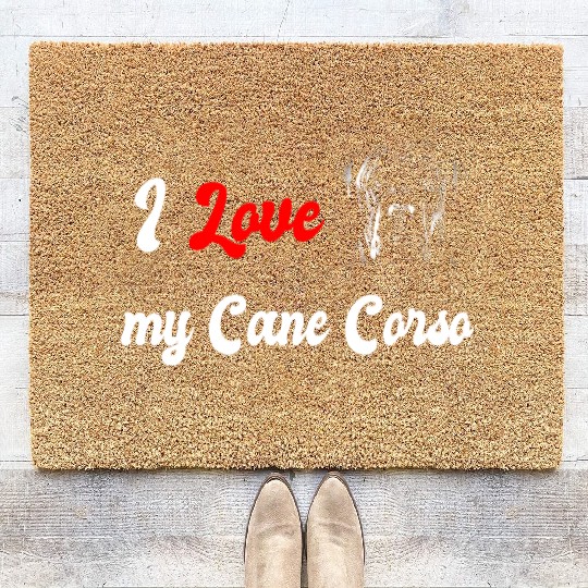 I love my Cane Corso dog Coir Doormats