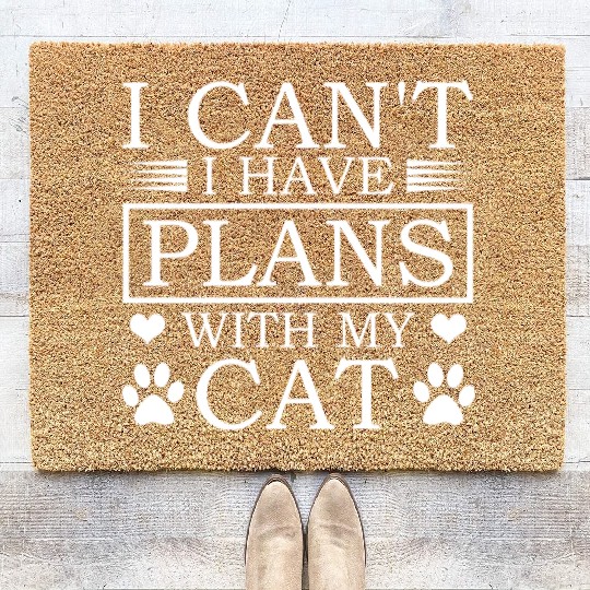 I Can't I Have Plans With My Cat Proud Dad Coir Doormats