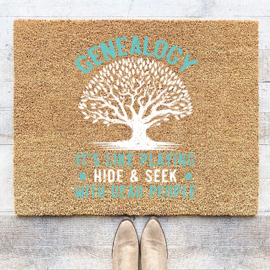 Genealogy Playing Hide And Seek With Dead People Coir Doormats