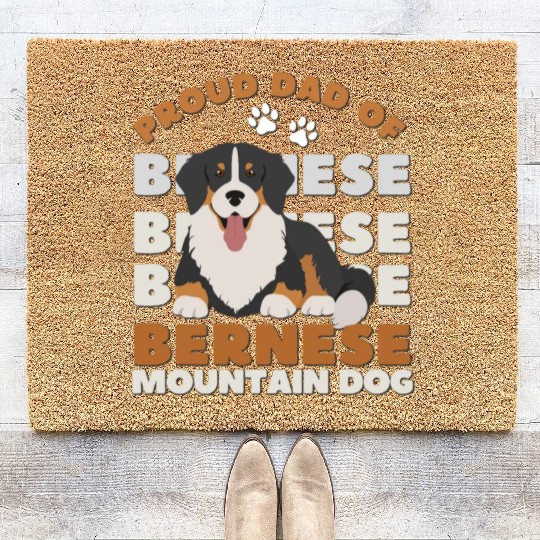 Bernese Mountain Dog. Best mom of Bernese Mountain Coir Doormats