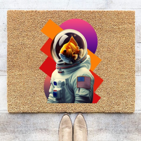 First Adventure with the Brave Goldfish Astronauts Coir Doormats