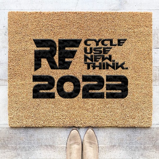 Earth Day Recycle Use New Thing Coir Doormats