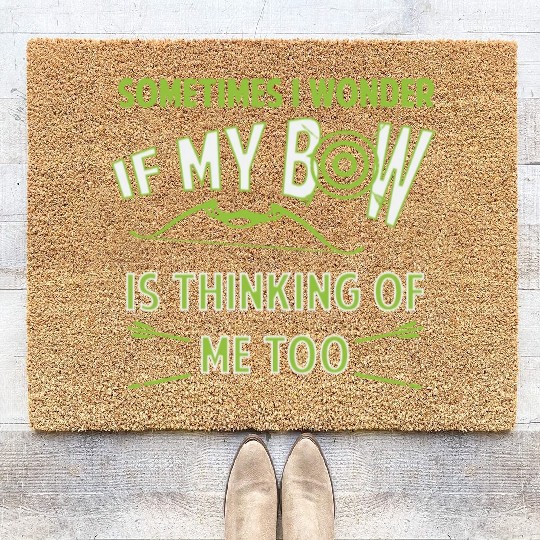 Bow Hunting Arrow and Archery Quote Design Archery Coir Doormats