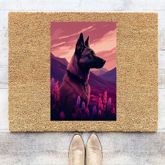 Belgian Malinois Nature Coir Doormats
