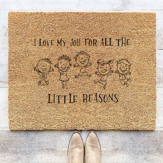 Cool Line Art I Love My Job For All The Little Coir Doormats
