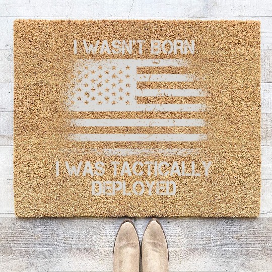 Patriotic Army Veteran Us Soldier Saying Coir Doormats
