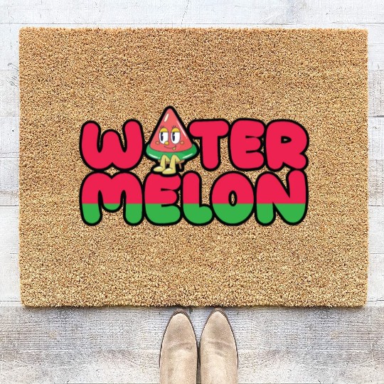 Sweet watermelon typography. Coir Doormats