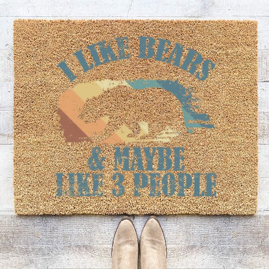 I Like Bears and Maybe 3 People Forest Animal Coir Doormats