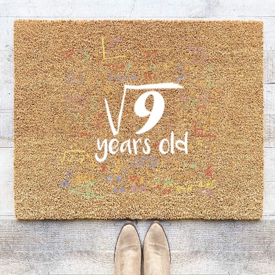 Math Quote 3 Years Old Birthday 3rd Birthday Coir Doormats