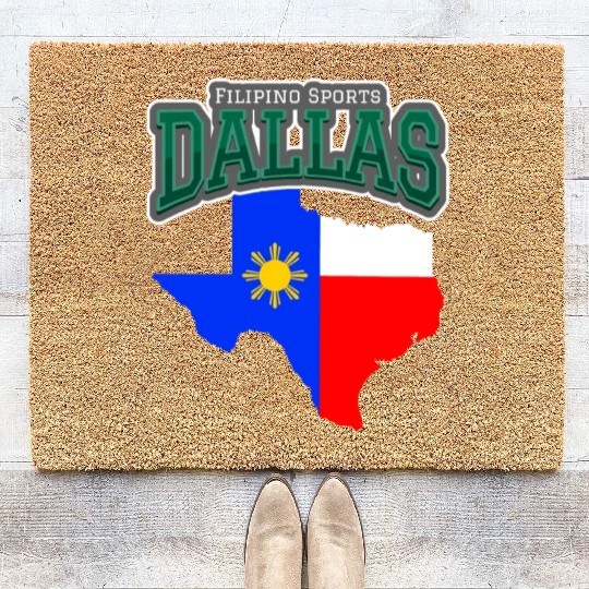 Dallas Filipino Sports, Texas Philippines Flag Coir Doormats