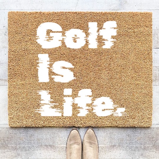 Golf Is Life, Golfer Design Coir Doormats