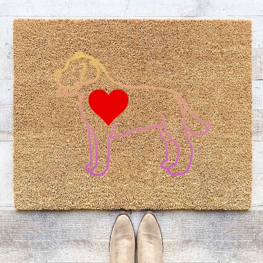 Labrador big heart Coir Doormats