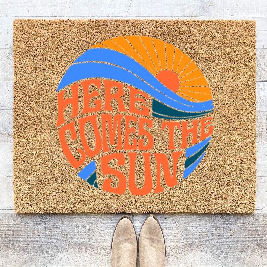 here comes the sun Coir Doormats