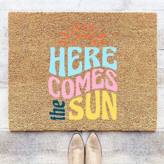 Here comes the sun Coir Doormats