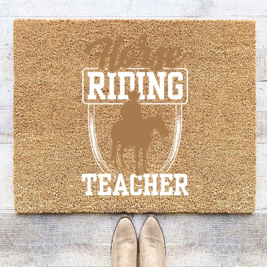 Horse Riding Teacher Equestrian Rider Lover Coir Doormats