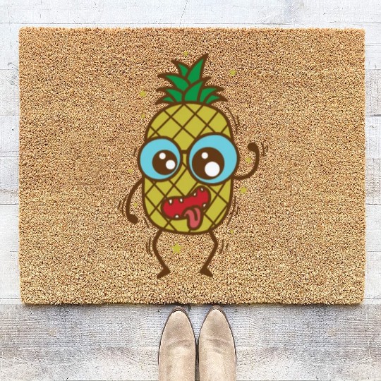 crazy Pineapple tropical sweet Fruit Coir Doormats
