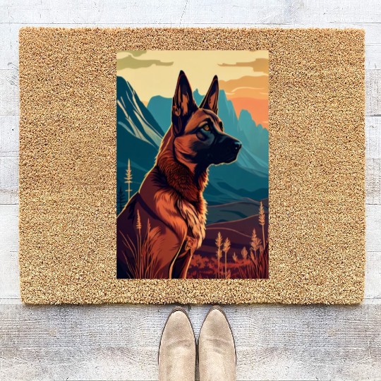 Belgian Malinois Nature Coir Doormats