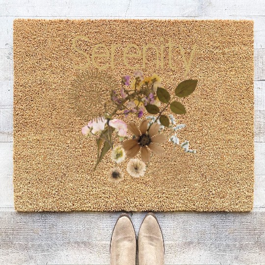 Serene Meditation Brown Monochromatic Color Scheme Coir Doormats