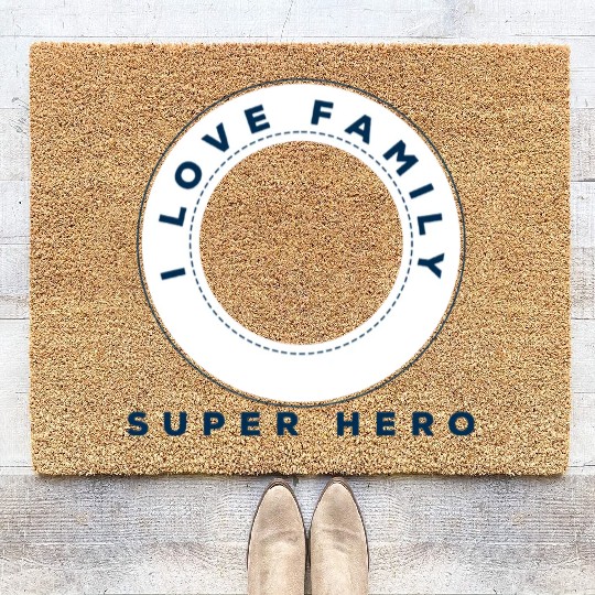 I Love Family Coir Doormats