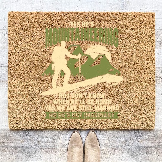Mountaineering Mountaineer Wife Couple Gift Coir Doormats