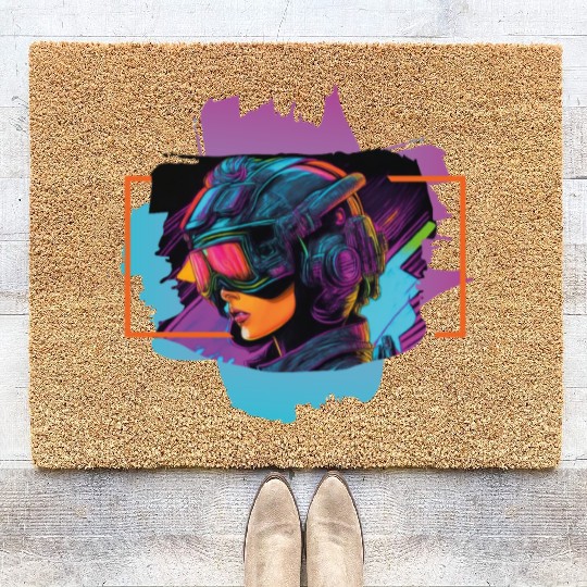 cyberpunk IV Coir Doormats