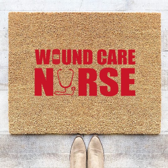 Great Wound Care Nurse Outfit Love Nursing Coir Doormats