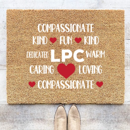 Beautiful LPC Mental Health Licensed Professional Coir Doormats