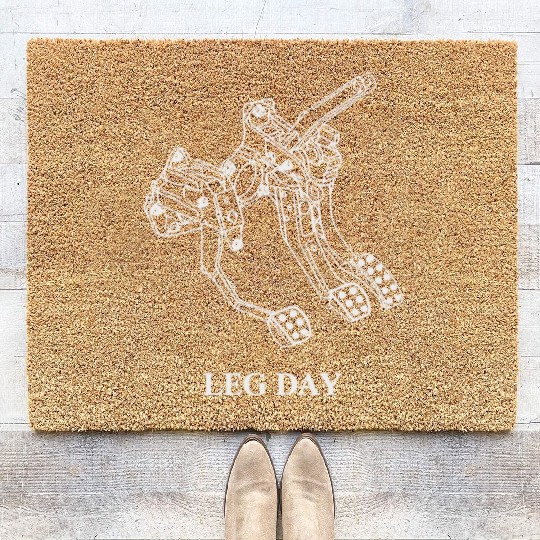 Leg Day - Auto - Funny Gift Idea Coir Doormats